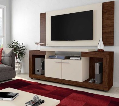 Rack com Painel para TV até 55” 2 Portas - Caemmun Premium Elegance