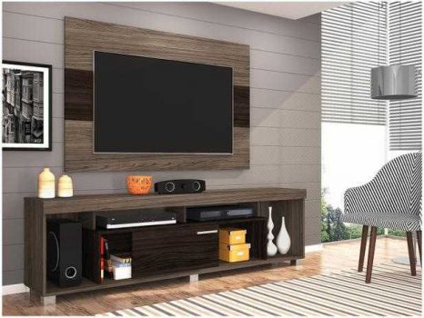 Rack para TV até 65” com Painel até 50” - 1 Porta de Correr Madetec Tomaz
