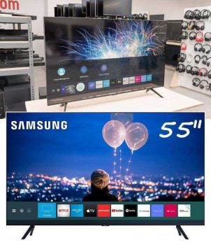 Samsung Smart TV 55'' Crystal UHD 55TU7000 / TU7000 4K 2020, Wi-fi, Borda Infinita, Controle Remoto Único, Visual Livre de Cabos, Bluetooth, Processador Crystal 4K
