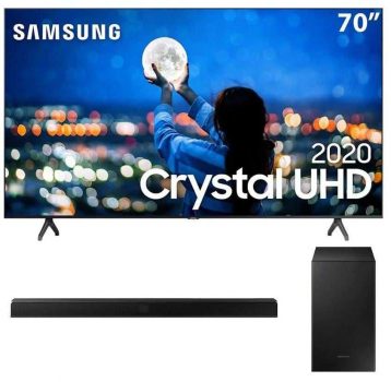 Smart TV LED 70″ UHD 4K Samsung 70TU7000 + Soundbar Samsung HW-T555