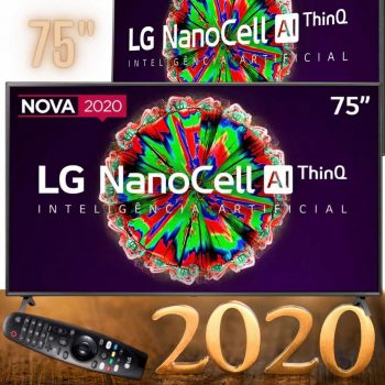 Smart TV LED 75" UHD 4K LG 75NANO79 NanoCell, Bluetooth, HDR, Inteligência Artificial ThinQ AI, Google Assistente, Alexa IOT, Smart Magic - 2020