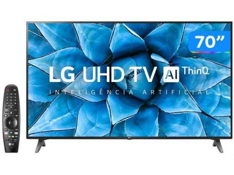 Smart TV UHD 4K LED 70” LG 70UN7310PSC Wi-Fi - Bluetooth HDR Inteligência Artificial 3 HDMI 2 USB
