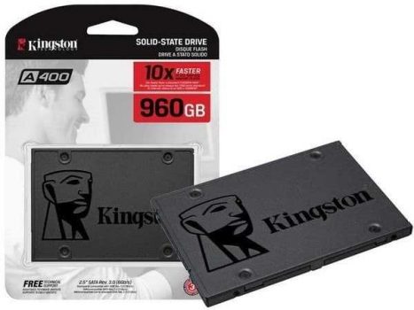 SSD Kingston A400, 960GB, SATA, Leitura 500MB/s, Gravação 450MB/s - SA400S37/960G