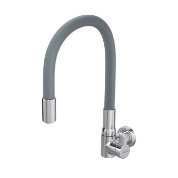 Torneira De Parede Hydra Hydramotion Com Bica Flexível 1/2Pol Cinza