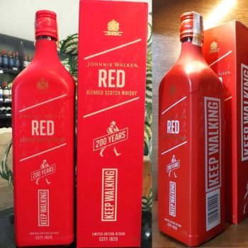 Whisky Johnnie Walker Red Label 1L Embalagem Comemorativa de 200 anos