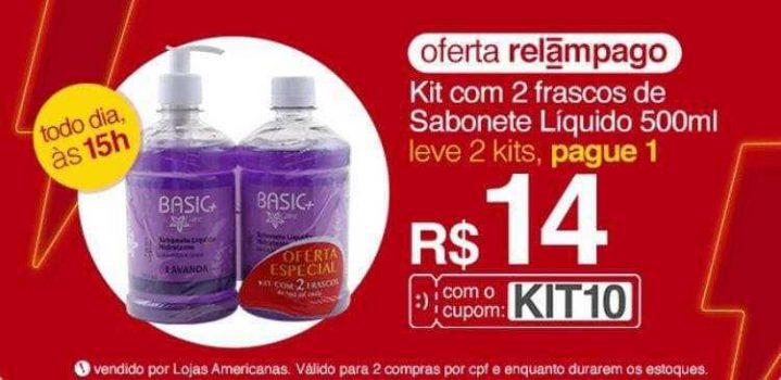 2 Un. Sabonete Líquido Basic+ Care 500ml+Refil