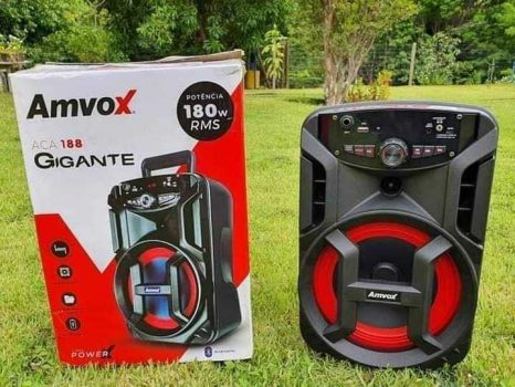 Caixa de Som Amvox Aca 188 Gigante Bluetooth - Amplificada 180W USB com Tweeter