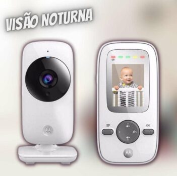 Babá Eletrônica Motorola MBP481 - Tela de 2", Zoom Digital e Visão Noturna Infravermelha, Motorola, Branco