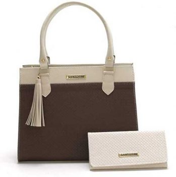 Bolsa Feminina Grande Mais Carteira com alça transversal Santorini Handbag