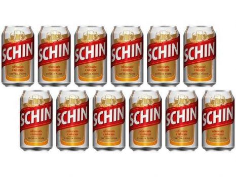 Cerveja Schin Pilsen 12 Unidades - 350ml