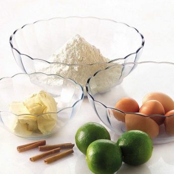 Conjunto de Tigelas Vidro Redonda Bella Marinex 3 Peças de 3L + 2L + 1L