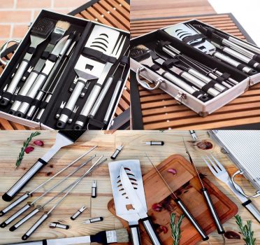 Conjunto de Utensílios para Churrasco Inox com 18 Peças - La Cuisine