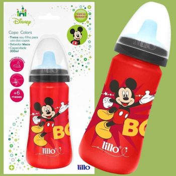 Copo Colors Disney com Bico em TPE Mickey - Lillo, Vermelho