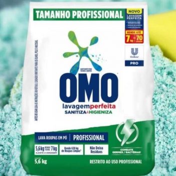 Detergente em Pó Omo Profissional Sanitiza e Higieniza 5,6kg