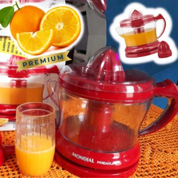 Espremedor de Frutas Mondial, Turbo Citrus Red Premium, 110V, 30W - E-23