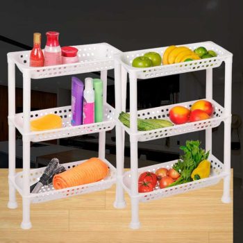 Estante Multiuso Com 3 Bandejas Ordene Br Branco