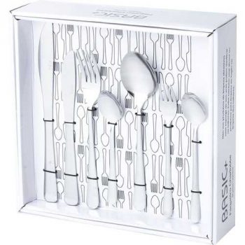 Faqueiro aço inox Charlotte 42 peças - Basic+