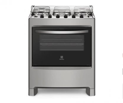 Fogão 5 Bocas Electrolux Prata Automático com Ultra Chama e Vidro Interno Removível (76LSU) - Bivolt
