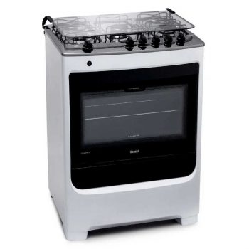 Fogão de piso Consul 5 bocas branco com acendimento automático e botões removíveis - BIVOLT