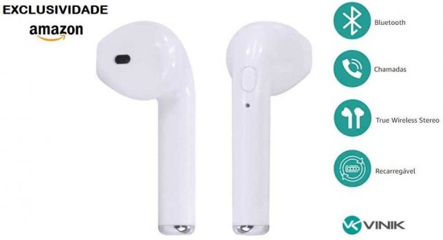 FONE DE OUVIDO BLUETOOTH EASY W1+ TWS TRUE WIRELESS - BRANCO