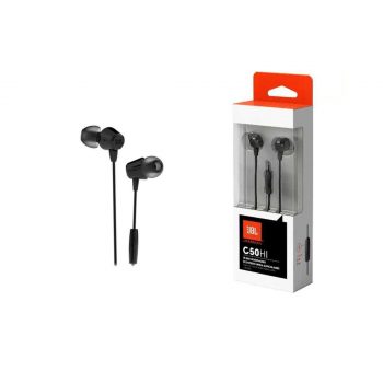 Fone de Ouvido JBL Jblc50hiblk C50HI Intra-auricular com Microfone - Preto