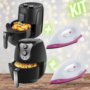 Fritadeira Elétrica sem Óleo/Air Fryer Philco / Britânia + Ferro de Passar a Vapor e a Seco