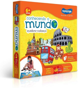 Grandão 48 Peças Conhecendo o Mundo Toyster Brinquedos
