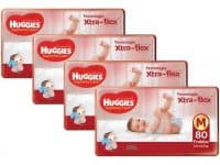 Kit Fraldas Huggies Supreme Care - Tam. M 5,5 a 9,5kg 4 Pacotes com 80 Unidades Cada