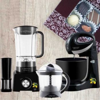 Kit Liquidificador 900W + Batedeira 4L + Espremedor 1,5L Lemon Black Classic Home - 220V