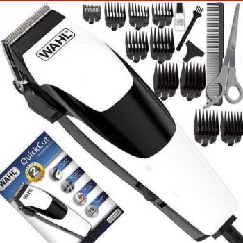 Máquina de Cortar Cabelo Wahl Quick Cut 10 pentes Branca/Preta