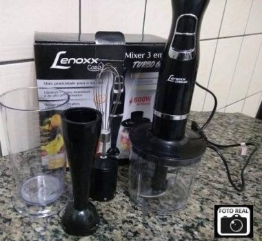 Mixer Lenoxx 3 em 1 Preto 600W - PMX 403 2 Velocidades