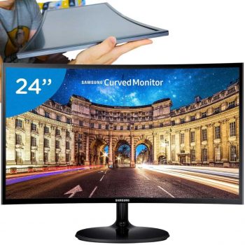 Monitor LED 24" Samsung LC24f390 1920x1080 Full HD Curvo - Preto