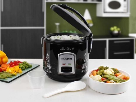Panela Elétrica Mondial Fast Rice 4X 400W Pe-08 Preto