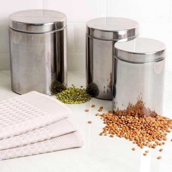 Pote de Inox para Mantimentos 3 Peças- Euro