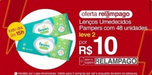 São 2 Lenços Umedecidos Pampers