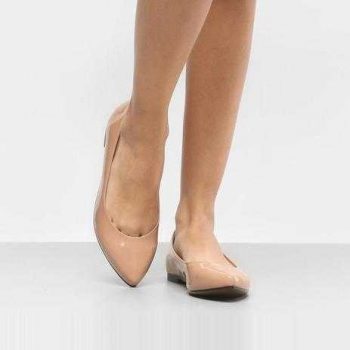 Sapatilha Moleca Bico Fino Verniz Feminina