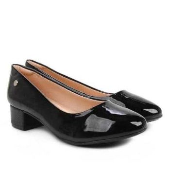 Scarpin Via Uno All Day Salto Baixo Verniz - Via Uno Allday