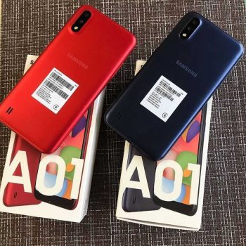 Smartphone Samsung Galaxy A01 32GB, Tela Infinita de 5.7", Câmera Traseira Dupla, Android 10.0, Dual Chip e Processador Octa-Core