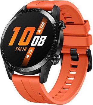 Smartwatch Huawei Watch GT 2  46mm  Laranja com Tela Amoled de 1.39", Bluetooth, GPS, Sensor de Frequência Cardíaca e Resistente à Água