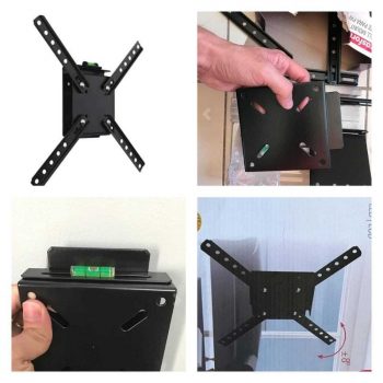 Suporte para TV Ou Monitor LCD de 10" a 55" SBRP110 com Inclinação de Até 8°, Brasforma, 9157, Preto
