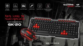 Teclado e Mouse kit Gamer Com Fio Gk-20 C3tech