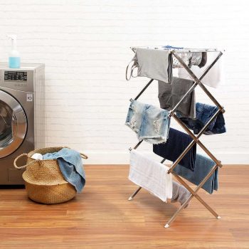 Varal de chão dobrável 3 andares em aço inox - Basic+