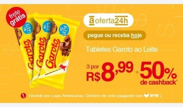 3 Chocolate Ao Leite Garoto 90 G