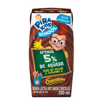 Bebida Láctea Sabor Chocolate Pirakids School 200ml