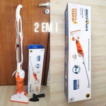 Aspirador de Pó Britânia 2 em 1 Branco com Tecnologia Ciclone – 1250W – 220V