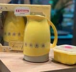 Bule de Chá e Café Térmico Amarelo com Pote 480ml - Sanremo Cuidar