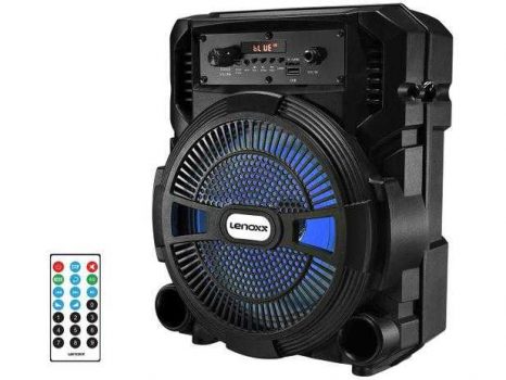 Caixa Amplificada Lenoxx CA80 Bateria, Bluetooth. Entrada Auxiliar, Sd/Usb 120W Bivolt