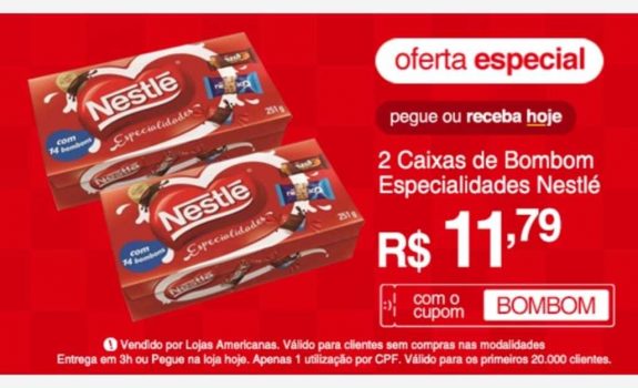 Caixa Bombom Especialidades 251g Nestle