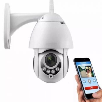 Câmera ip Rotativa Icsee Dome Gira 320º Prova D'água Externa Segurança WiFi Infravermelho Visão Noturna
