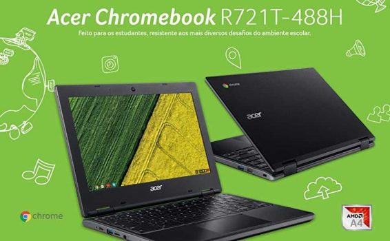 Chromebook Acer R721T-488H AMD A4-9120C 4GB 11,6" Chrome OS